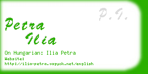 petra ilia business card